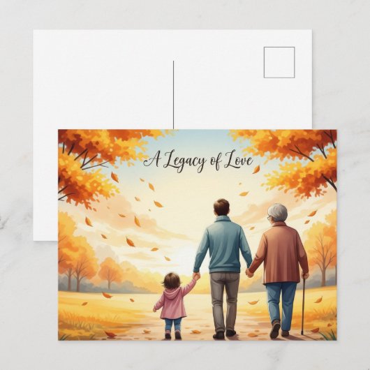Happy grandparents day postcard briefkaart (Voorkant / Achterkant)