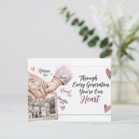 Happy grandparents day postcard briefkaart (Staand voorkant)