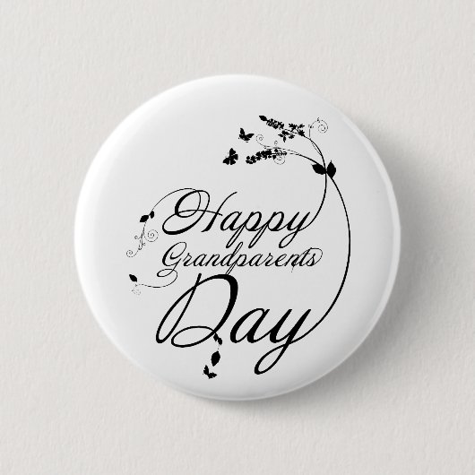 Happy grandparents day ronde button 5,7 cm (Voorkant)