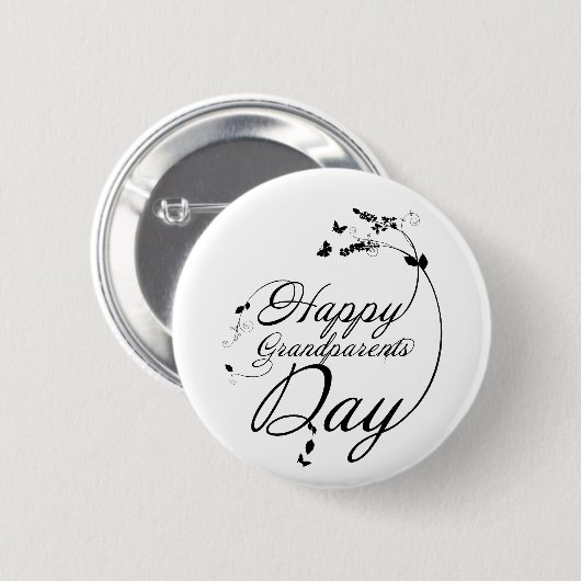 Happy grandparents day ronde button 5,7 cm (Voorkant /achterkant)