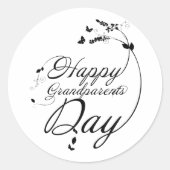 Happy grandparents day ronde sticker (Voorkant)