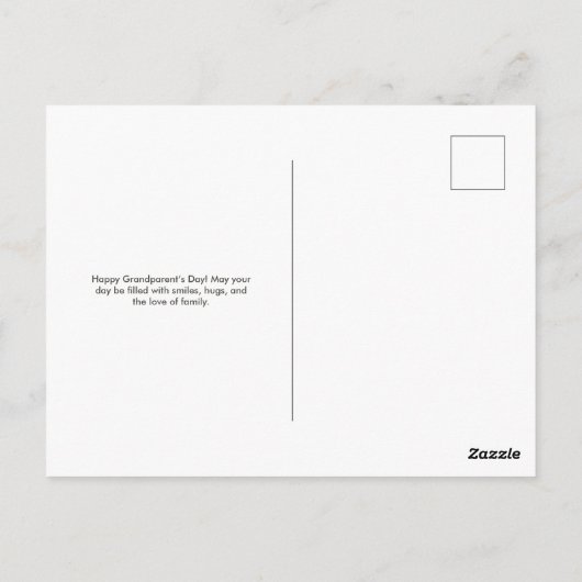 Happy Grandparent's Day Schattigee Cartoon Briefkaart (Achterkant)