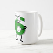 Happy Green 6 koffie Mok (Voorkant rechts)