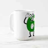 Happy Green 6 koffie Mok (Voorkant links)