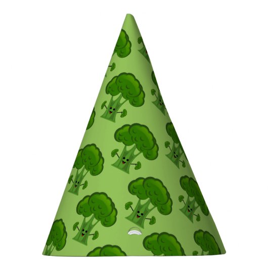 Happy Green Broccoli Feesthoedjes (Rechts)
