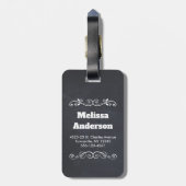 Happy Green Cactus in een Red Sombrero Pattern Bagagelabel (Achterkant verticaal)