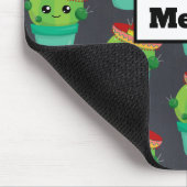 Happy Green Cactus in een Red Sombrero Pattern Muismat (Hoek)