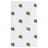 Happy green cactus in roze zomer klein cadeauzakje (Achterkant)