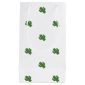 Happy green cactus in roze zomer klein cadeauzakje (Voorkant)