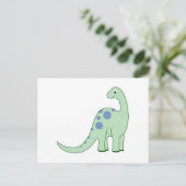 Happy Green Cartoon Dinosaur Briefkaart (Staand voorkant)