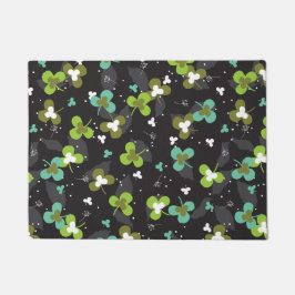 Happy Green Clover laat Art Pattern II Deurmat