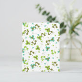 Happy Green Clover laat het Briefkaart van het kun (Staand voorkant)