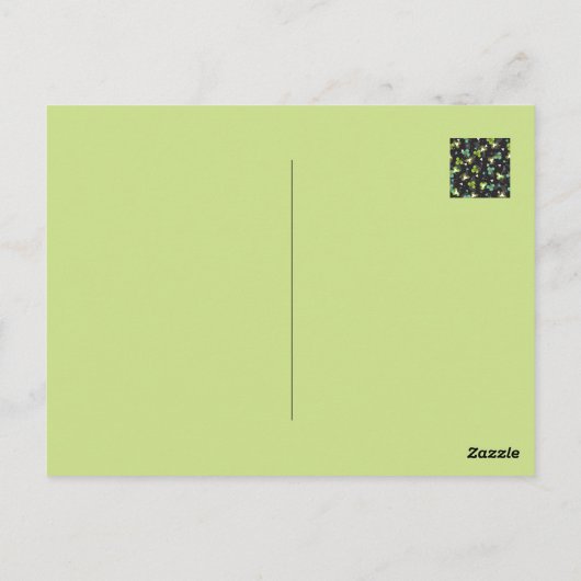 Happy Green Clover laat het Briefkaart van het kun (Achterkant)