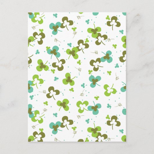 Happy Green Clover laat het Briefkaart van het kun (Voorkant)