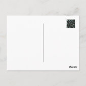 Happy Green Clover laat kunstpatroon IV achter Briefkaart (Achterkant)