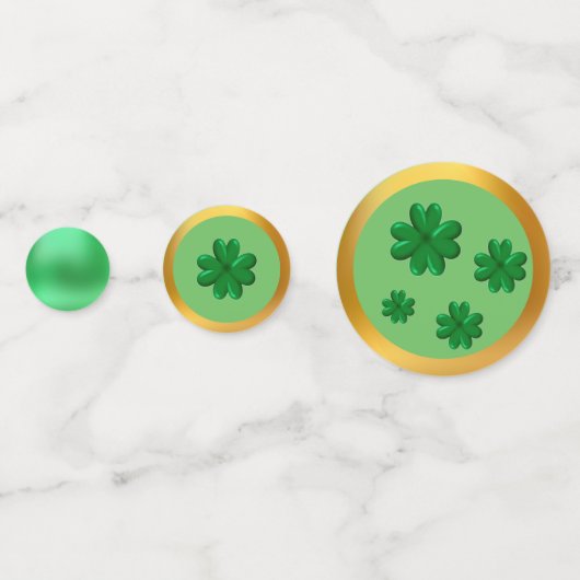 Happy Green Clovers Confetti (Achterkanten)