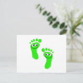 Happy Green Feet Briefkaart (Staand voorkant)