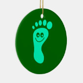 Happy Green Foot Keramisch Ornament (Rechts)