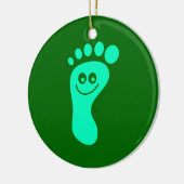 Happy Green Foot Keramisch Ornament (Links)