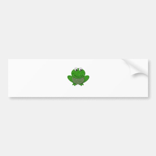Happy Green Frog Bumpersticker (Voorkant)