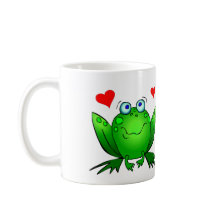 Happy Green Frogs Cute Cartoon Animals