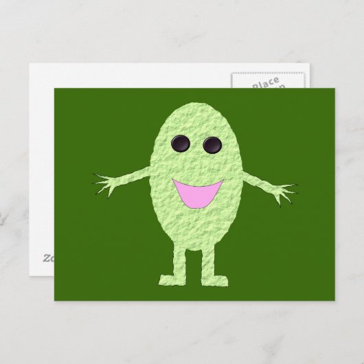 Happy Green Grape Briefkaart (Voorkant / Achterkant)