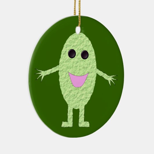 Happy Green Grape Custom Birthday Keramisch Ornament (Rechts)