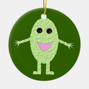 Happy Green Grape Custom Birthday Keramisch Ornament