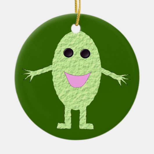 Happy Green Grape Custom Birthday Keramisch Ornament (Voorkant)