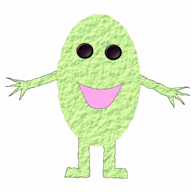 Happy Green Grape Photo Sculpture Staand Fotobeeldje (Voorkant)