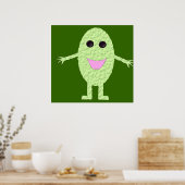 Happy Green Grape Poster (Keuken)