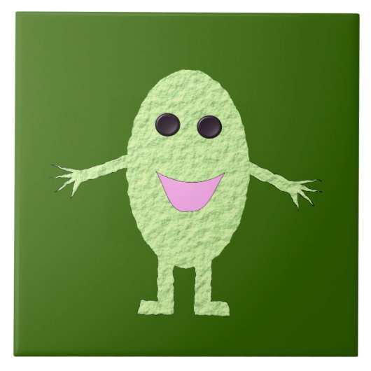 Happy Green Grape Tile Tegeltje (Voorkant)