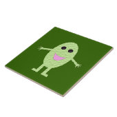 Happy Green Grape Tile Tegeltje (Zijkant)