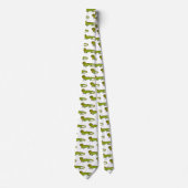 Happy green iguana cartoon illustratie stropdas (Voorkant)