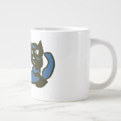 Happy Green Jack o Lantern Black Cat  Grote Koffiekop (Rechts)