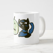 Happy Green Jack o Lantern Black Cat  Grote Koffiekop (Voorkant rechts)