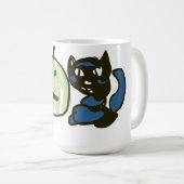 Happy Green Jack o Lantern Black Cat  Koffiemok (Voorkant rechts)