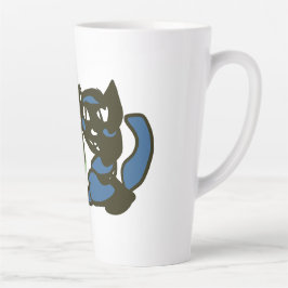 Happy Green Jack o Lantern Black Cat  Latte Mok