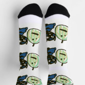 Happy Green Jack o Lantern Black Cat  Sokken (Top)