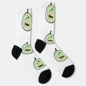 Happy Green Jack o Lantern Black Cat  Sokken (Rechts)