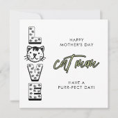 Happy Green-Moederdag van de kattenoogst Kaart (Voorkant)