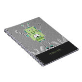 Happy Green Robot & Metal Springs Notitieboek (Rechterzijde)