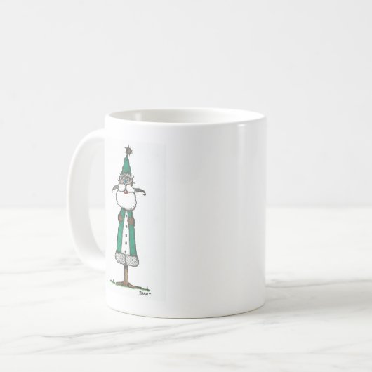 Happy Green Santa Koffiemok (Voorkant links)