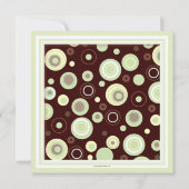 Happy Green Stippen Neutraal Baby shower Uitnodigi Kaart (Achterkant)