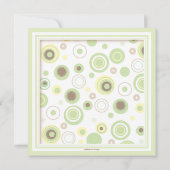 Happy Green Stippen Neutraal Baby shower Uitnodigi Kaart (Achterkant)