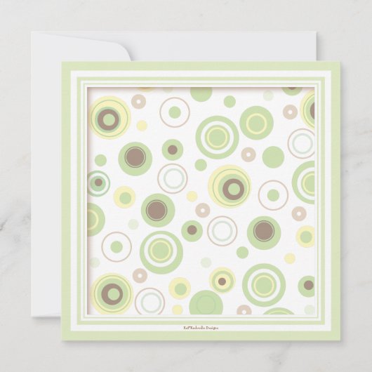 Happy Green Stippen Neutraal Baby shower Uitnodigi Kaart (Achterkant)