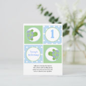 Happy Green Zee Turtles Cupcake Toppers Briefkaart (Staand voorkant)