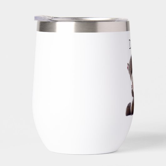 Happy Grey Hippo Holding Daisy, Schattigee liefdes (Rechts)