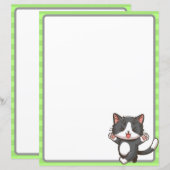 Happy Grey kitten met gesloten ogen Papierblad (Voorkant / Achterkant)