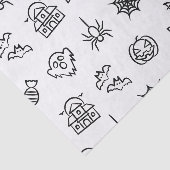 Happy griezelig Halloween patroon - Wit Tissuepapier (Detail)